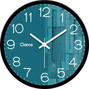 Clarco Designer Decorative Analogue Round Plastic Wall Clock with Glass for Home/Living Room/Bedroom/Kitchen/Office (12 x 12 Inch / 30 x 30 cm)(WL_854L)