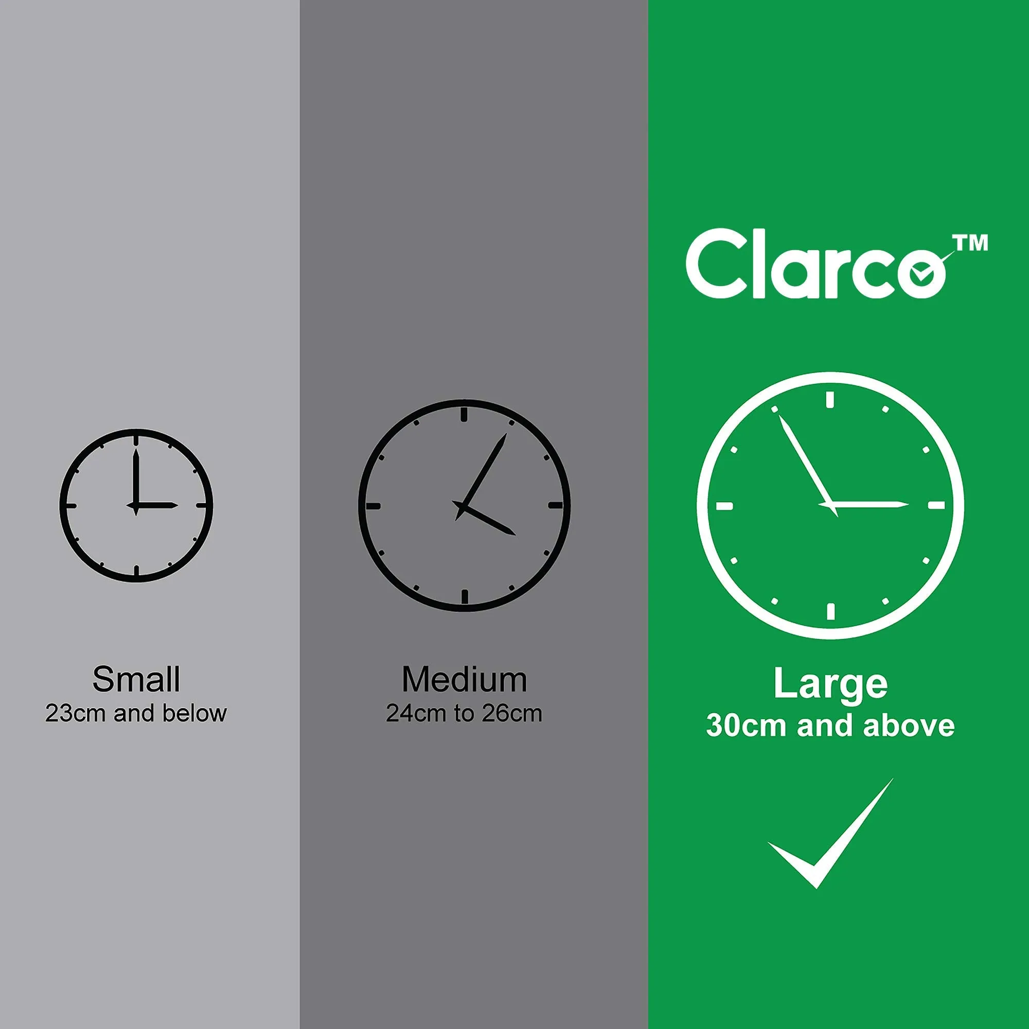 Clarco Designer Decorative Analogue Round Plastic Wall Clock with Glass for Home/Living Room/Bedroom/Kitchen/Office (12 x 12 Inch / 30 x 30 cm)(WL_854L)