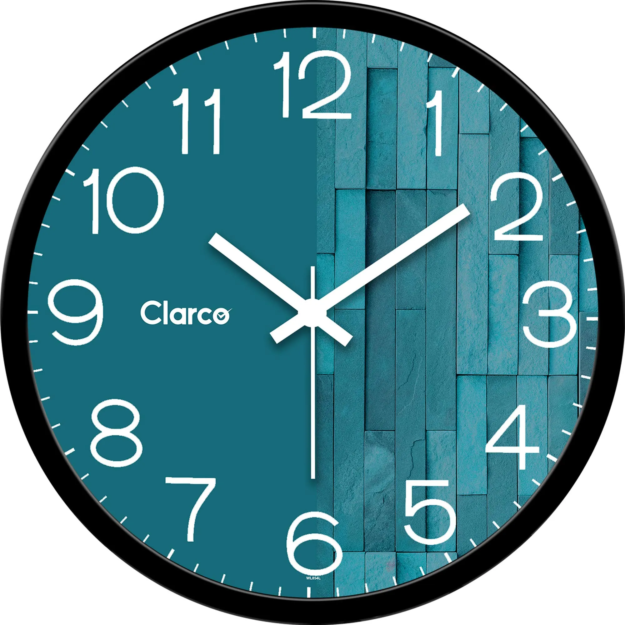 Clarco Designer Decorative Analogue Round Plastic Wall Clock with Glass for Home/Living Room/Bedroom/Kitchen/Office (12 x 12 Inch / 30 x 30 cm)(WL_854L)