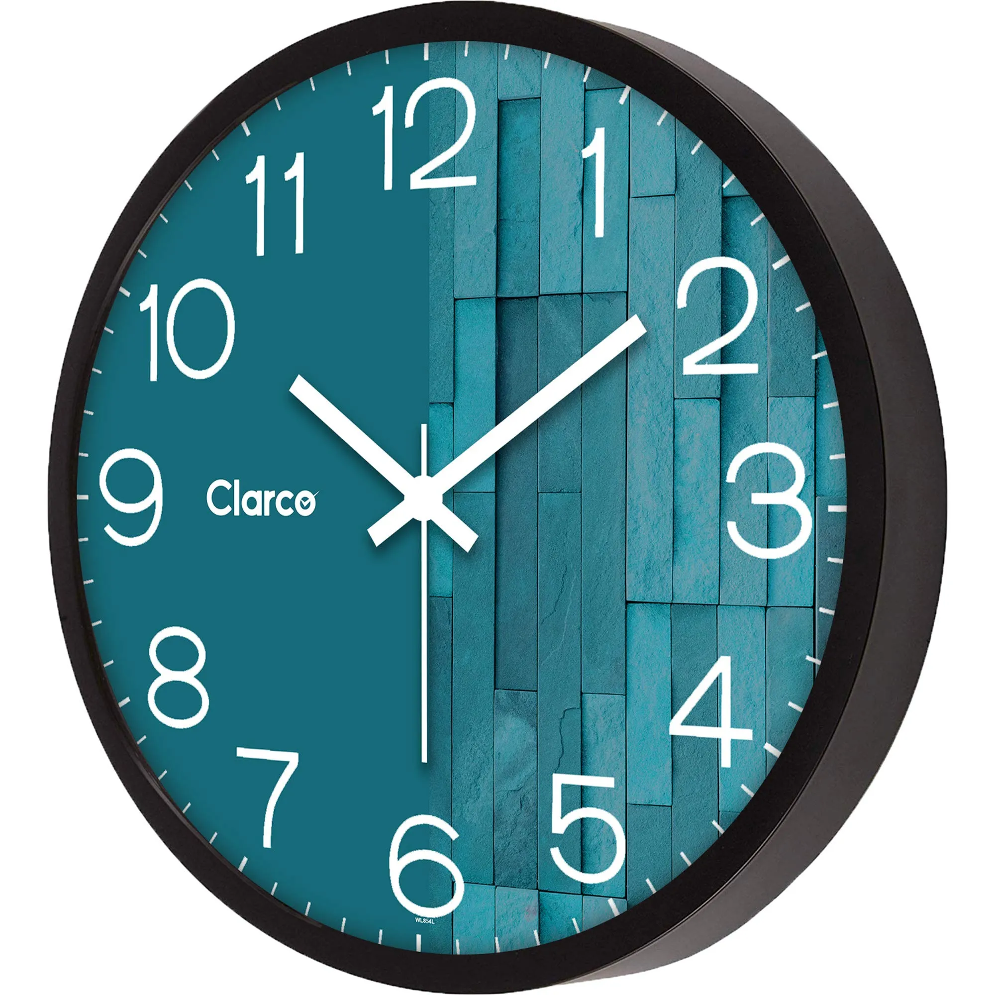 Clarco Designer Decorative Analogue Round Plastic Wall Clock with Glass for Home/Living Room/Bedroom/Kitchen/Office (12 x 12 Inch / 30 x 30 cm)(WL_854L)