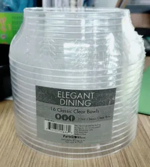Classic Clear 10oz Plastic Bowls 16ct