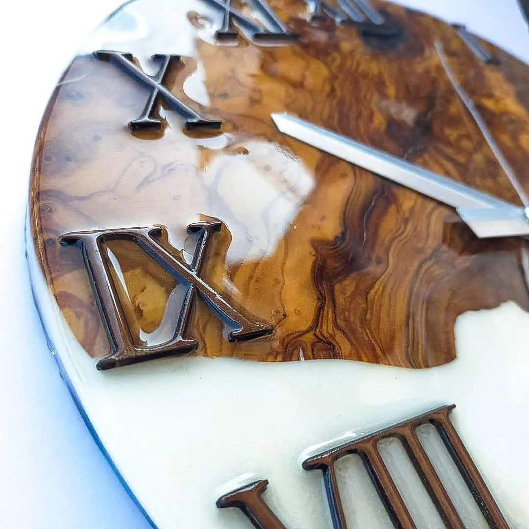 Clocks for wall, Resin Wall Clock, Wall Clock, Wood Clock, Wood Decor, Wooden Clock, Large wall clock, Large wall clock