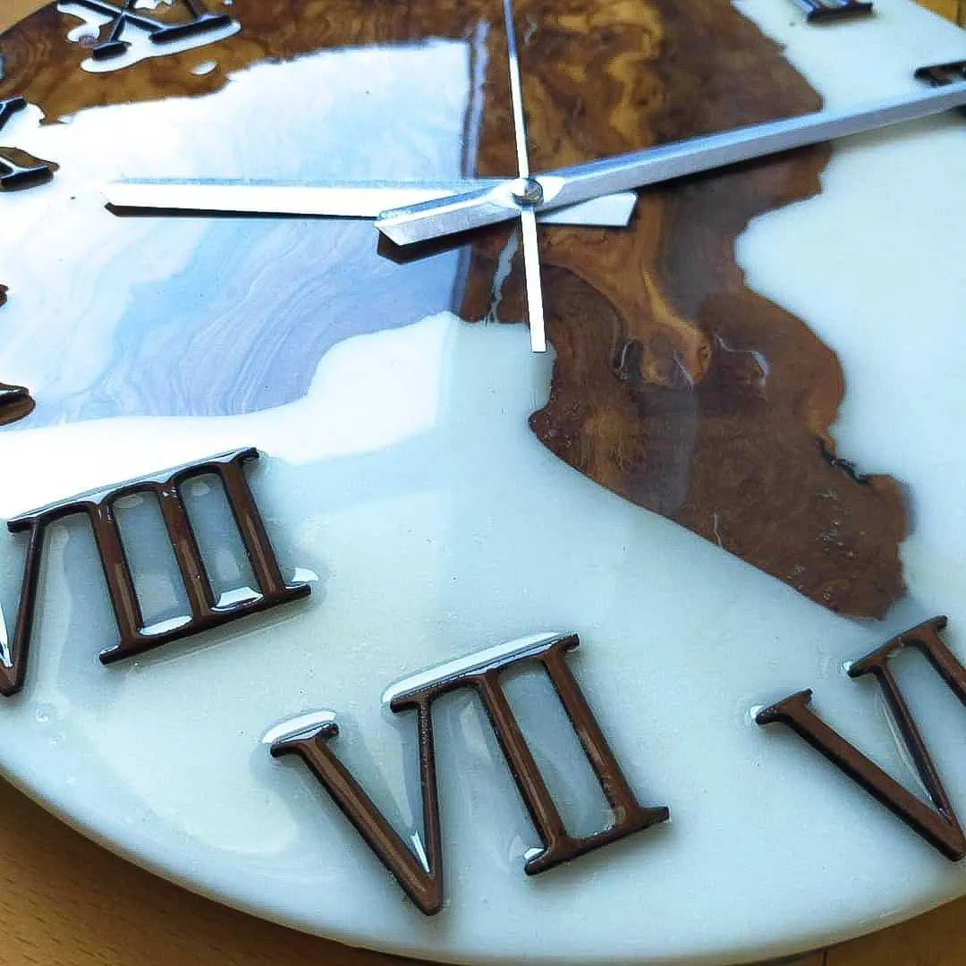 Clocks for wall, Resin Wall Clock, Wall Clock, Wood Clock, Wood Decor, Wooden Clock, Large wall clock, Large wall clock