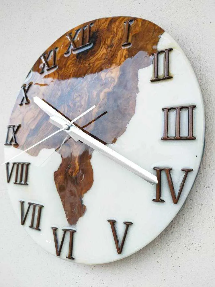 Clocks for wall, Resin Wall Clock, Wall Clock, Wood Clock, Wood Decor, Wooden Clock, Large wall clock, Large wall clock