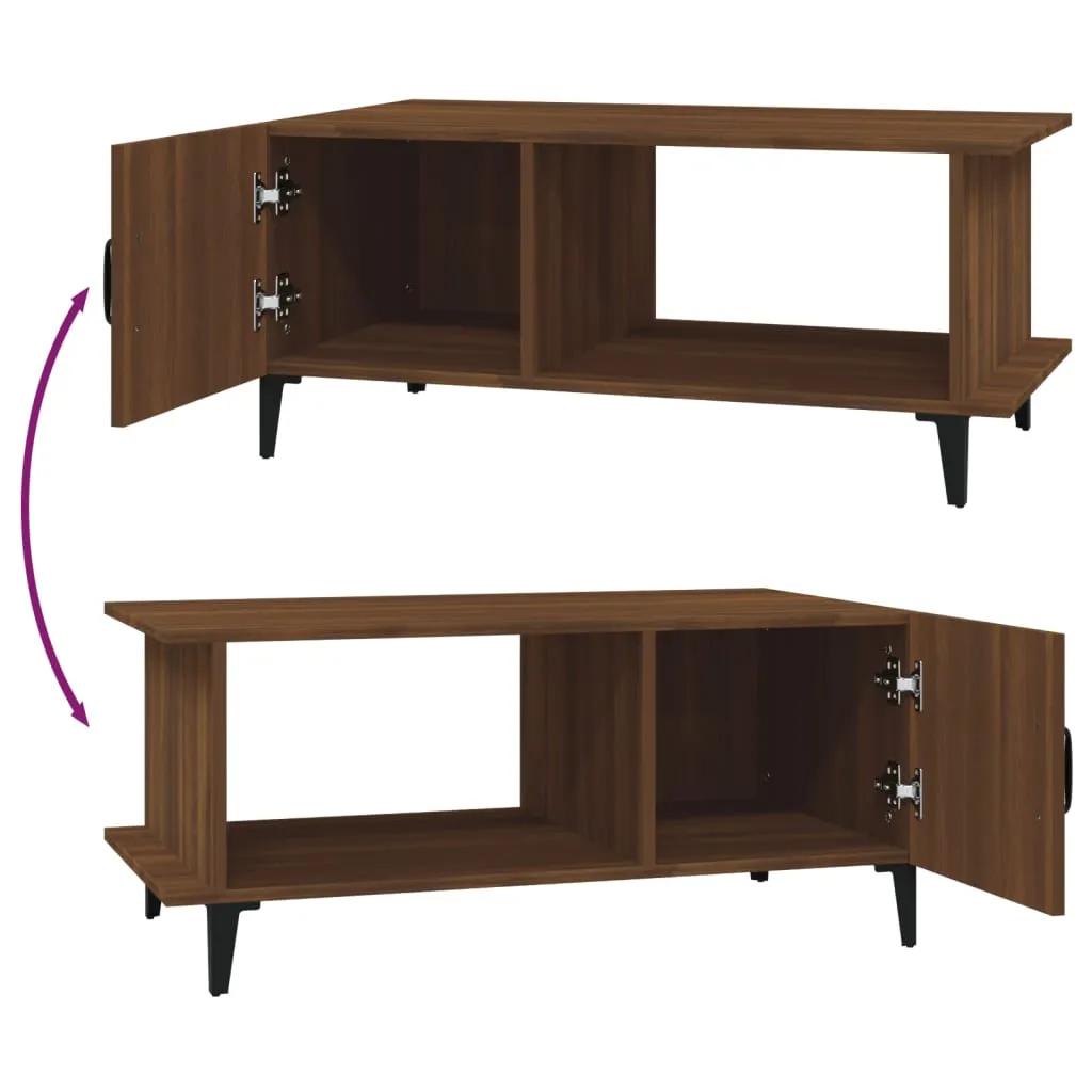 Coffee Table Brown Oak 90x50x40 cm Engineered Wood