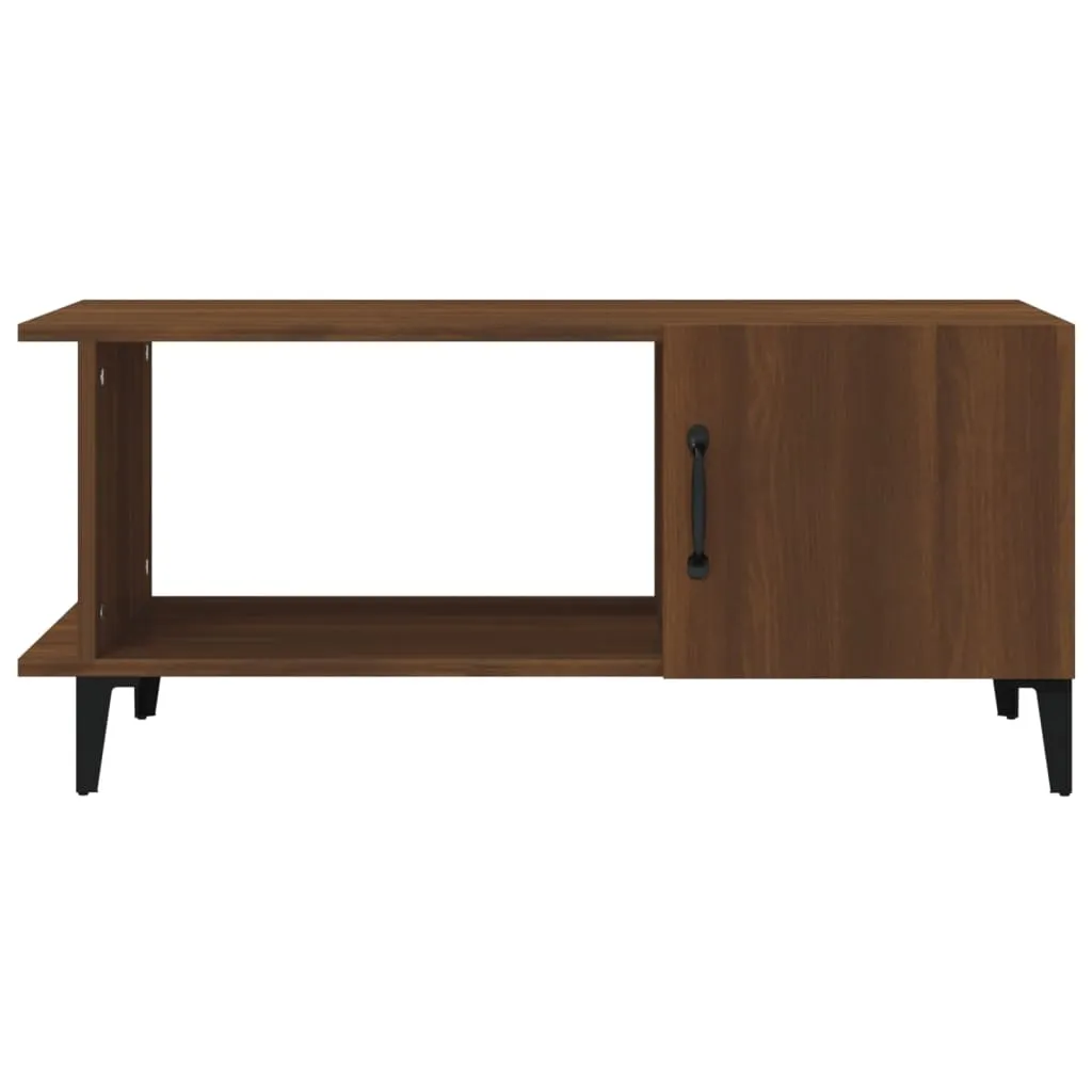 Coffee Table Brown Oak 90x50x40 cm Engineered Wood