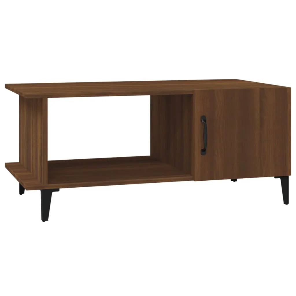 Coffee Table Brown Oak 90x50x40 cm Engineered Wood