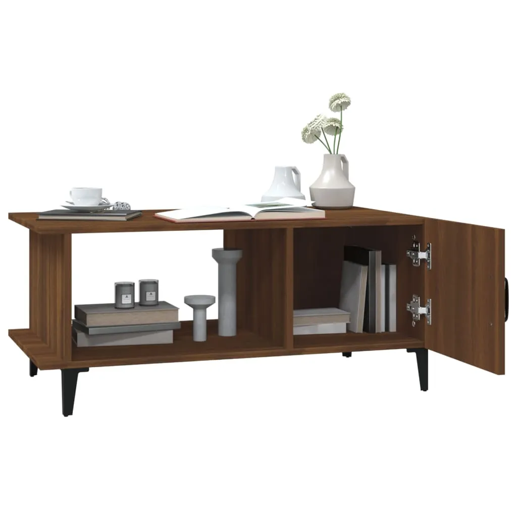 Coffee Table Brown Oak 90x50x40 cm Engineered Wood