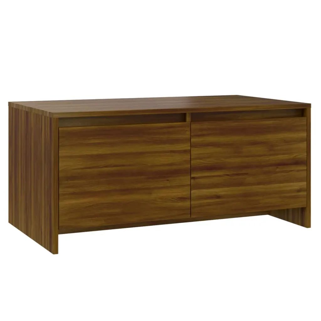 Coffee Table Brown Oak 90x50x41.5 cm Chipboard