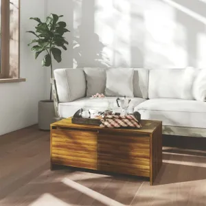 Coffee Table Brown Oak 90x50x41.5 cm Chipboard