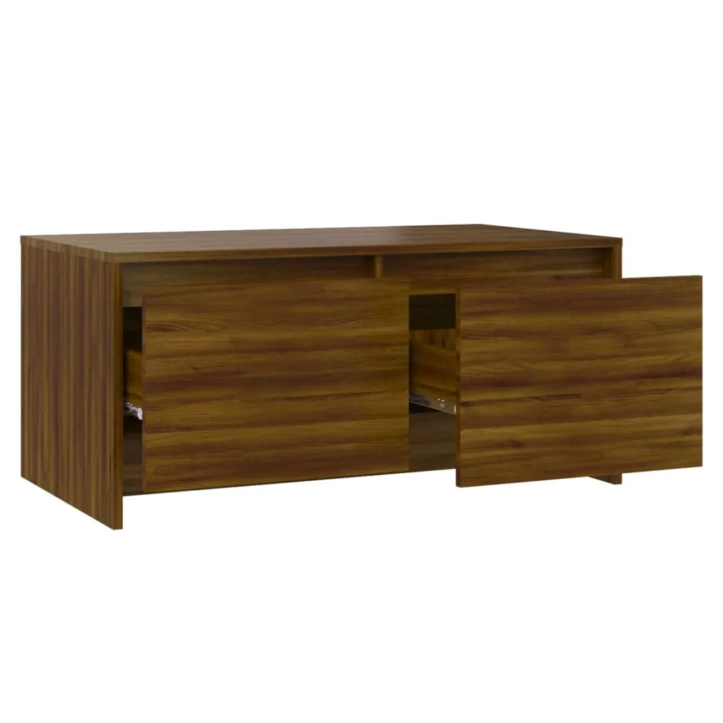 Coffee Table Brown Oak 90x50x41.5 cm Chipboard