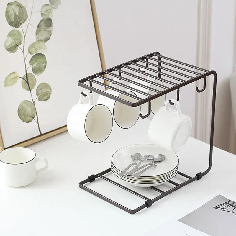 Coffee Tea Mug Cup Holder 6 Hook
