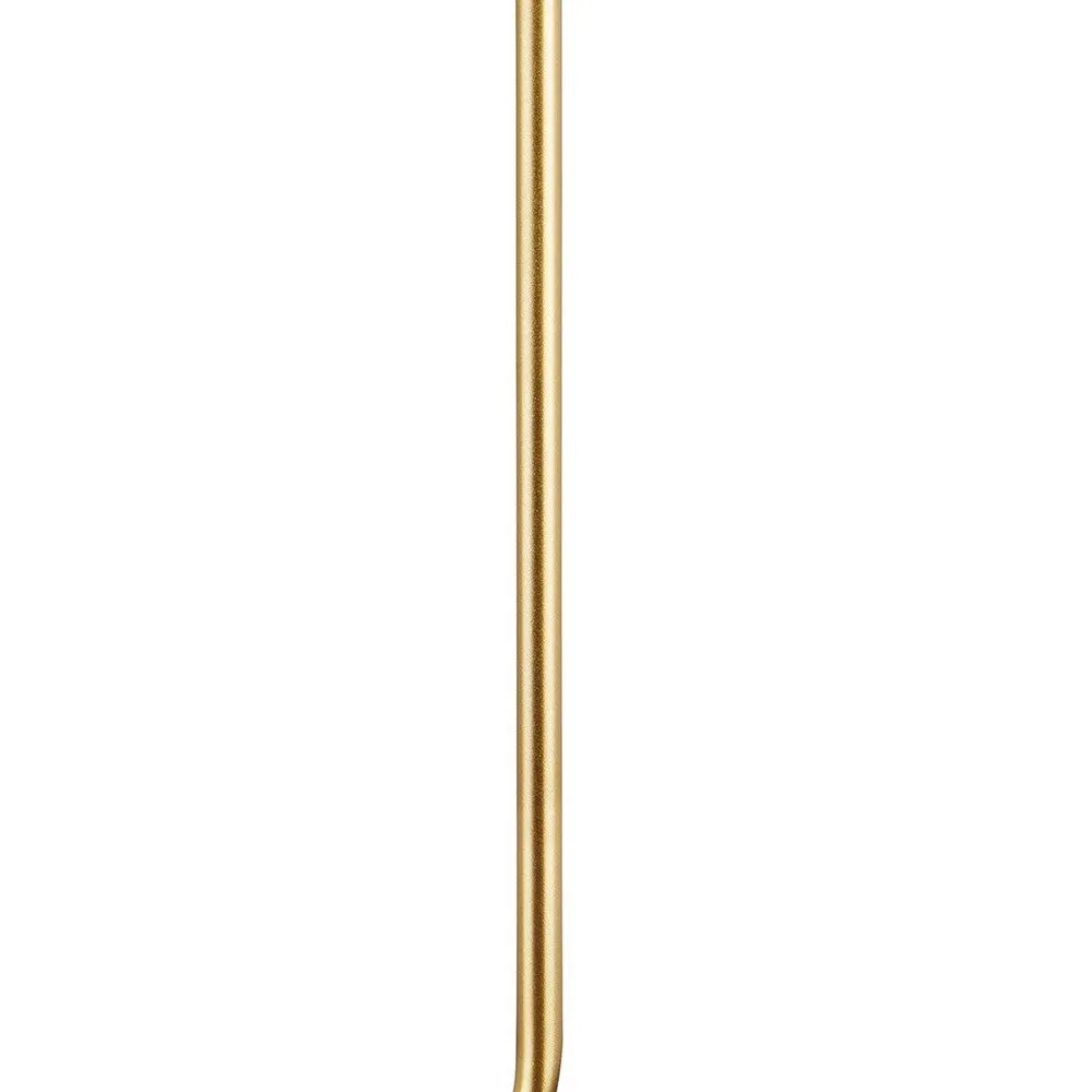 Colin 20 Inch Desk Lamp, Gold Metal Frame, Round Base, USB Charging Port By Casagear Home