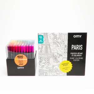 Coloring Gift Box - Paris poster