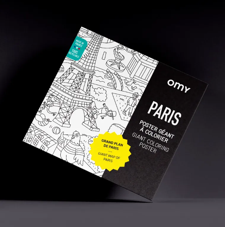 Coloring Gift Box - Paris poster