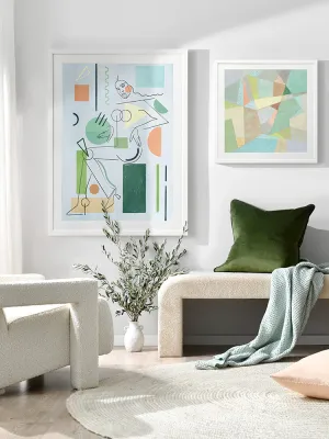 Coloured Glass Framed Art Print