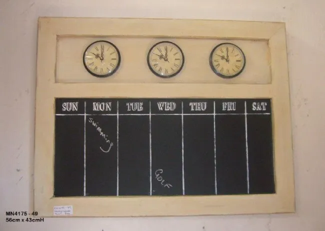 Country Villa Rustic Memo Chalk Board   Clocks