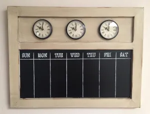 Country Villa Rustic Memo Chalk Board   Clocks
