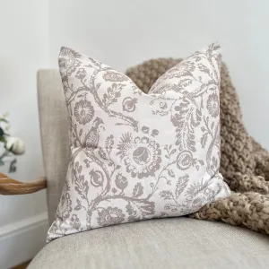 Cream and Beige Country Print Cushion 45x45cm
