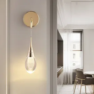Crystal LED Wall Lamp Nordic Creative Gold Hardware Wall Lamps for Bedroom Living Room