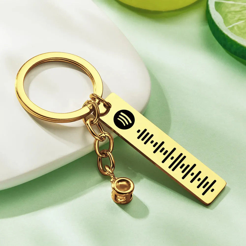Custom Projection Spotify Code Keychain Metal Keychain Creative Keychain Gift