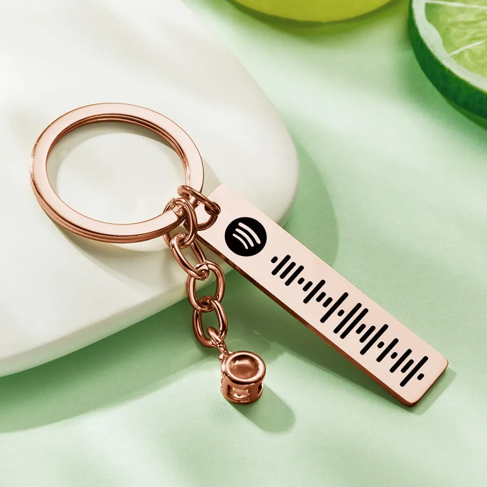 Custom Projection Spotify Code Keychain Metal Keychain Creative Keychain Gift