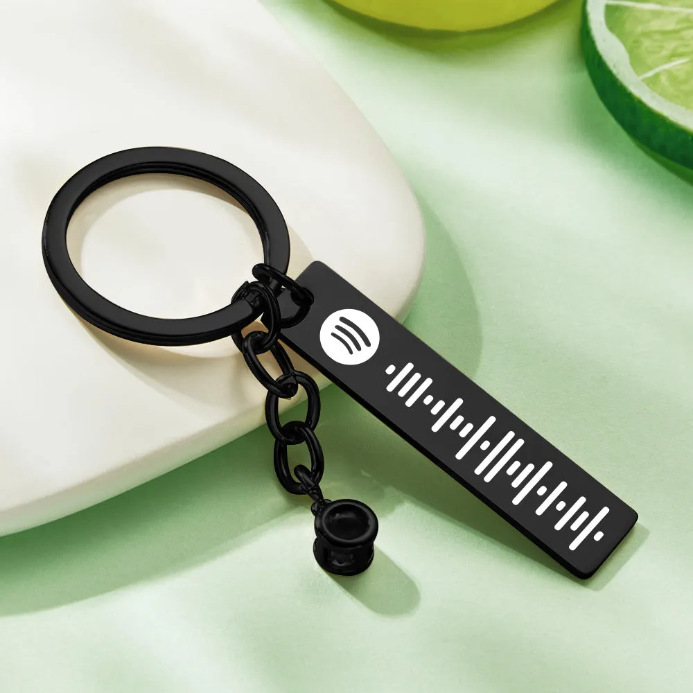 Custom Projection Spotify Code Keychain Metal Keychain Creative Keychain Gift