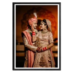 Customize single photo frame for marriage anniversary birthday couple etc photo customizebig size 14 * 20 inch