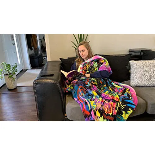 Dawhud Direct Spirit Wolf Fleece Blanket Bed 50x 60 Inch Dean Russo Spirit Wolf