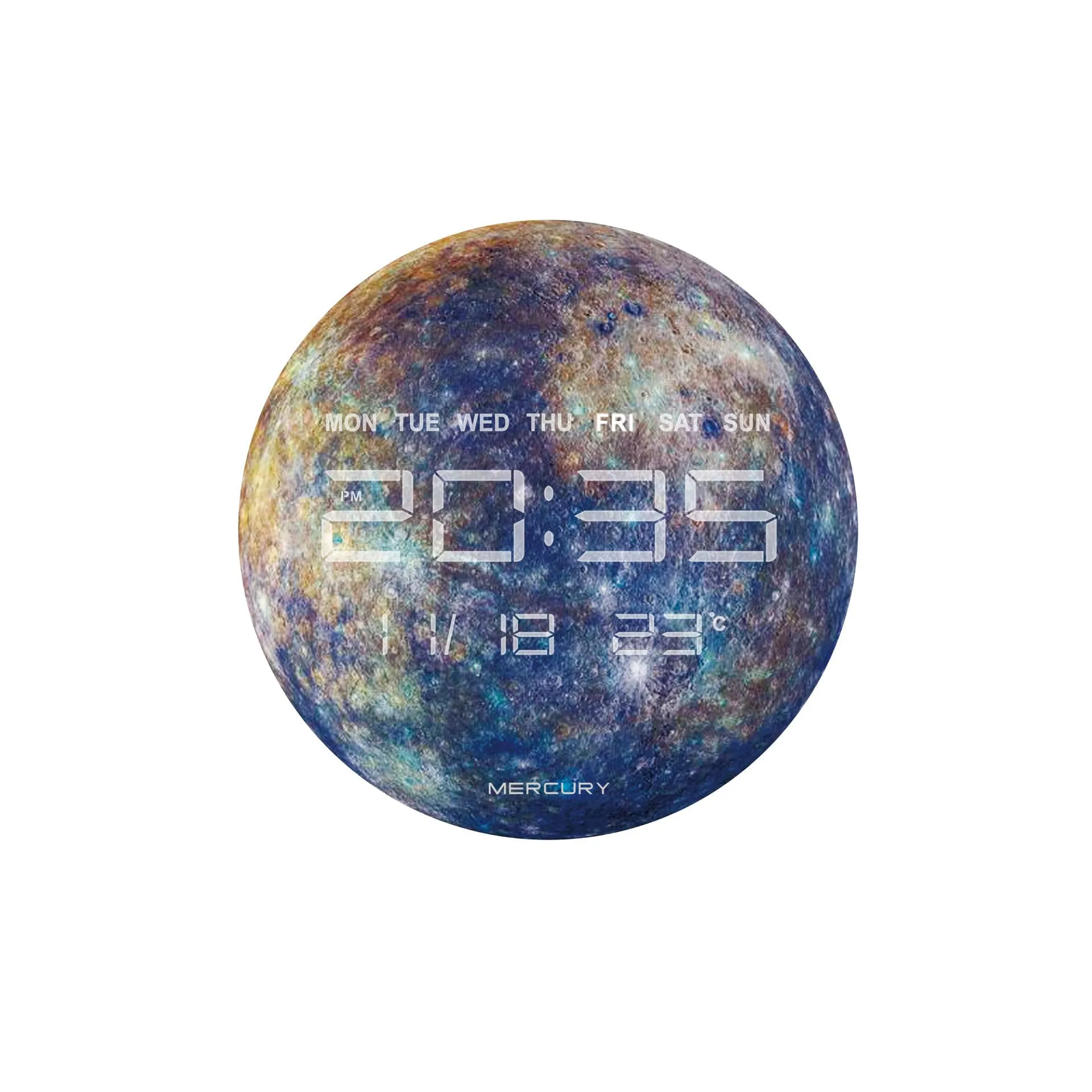 DD RETAILS Digital Wall Clock || Smart Silent LED Wall Clock || Large Display Modern Non Ticking Clock with Temperature & Time || Clocks for Living Room, Bedroom, Office, Kitchen Decor (Mercury)