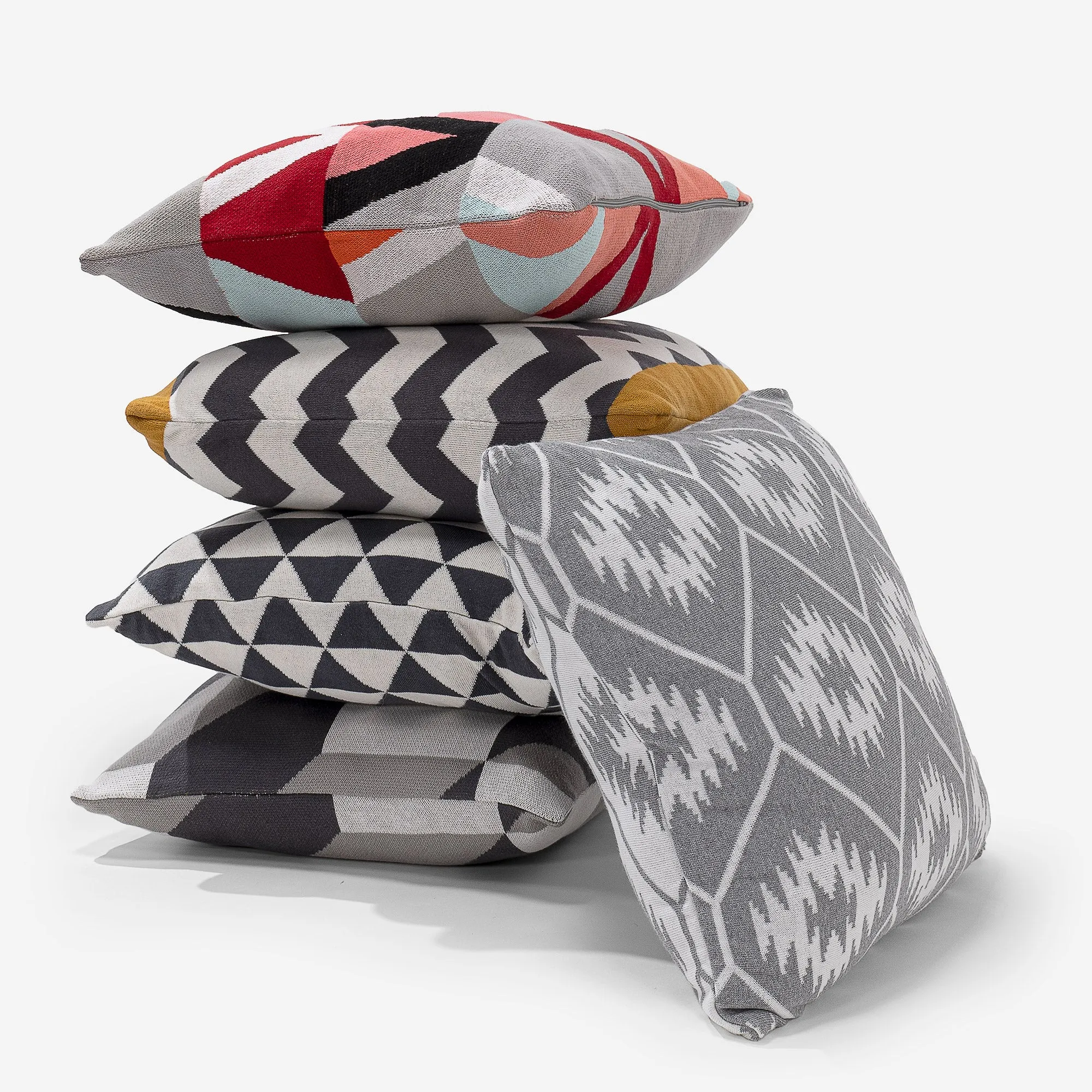 Decorative Cushion Cover 47 x 47cm - Knitted Geo