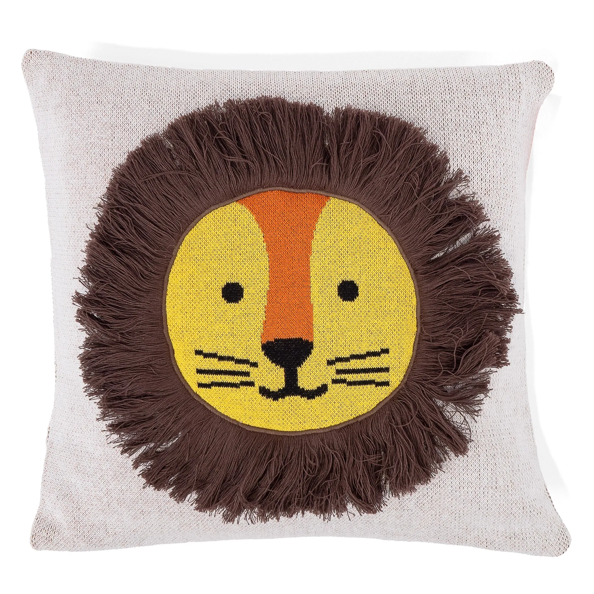 Decorative Cushion Cover 47 x 47cm - Knitted Lion
