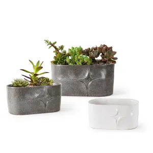 Decorative Oval Ceramic Pot