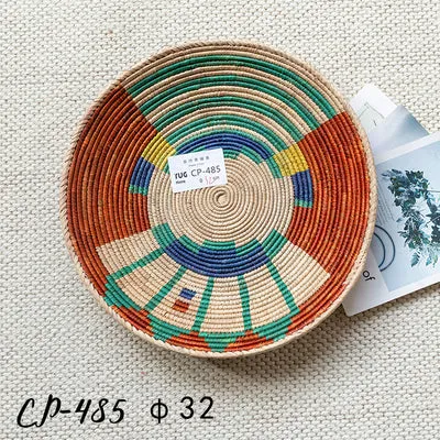 Decorative Tribal Woven Straw Bowls