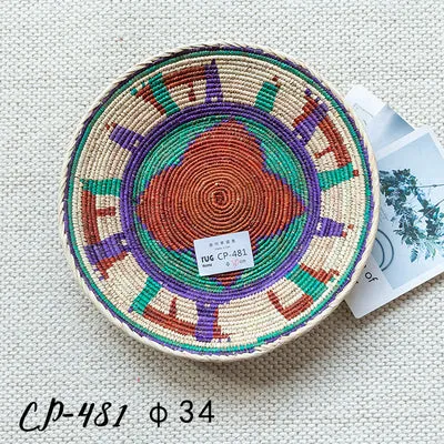 Decorative Tribal Woven Straw Bowls