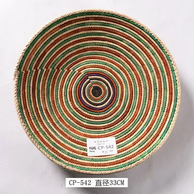 Decorative Tribal Woven Straw Bowls