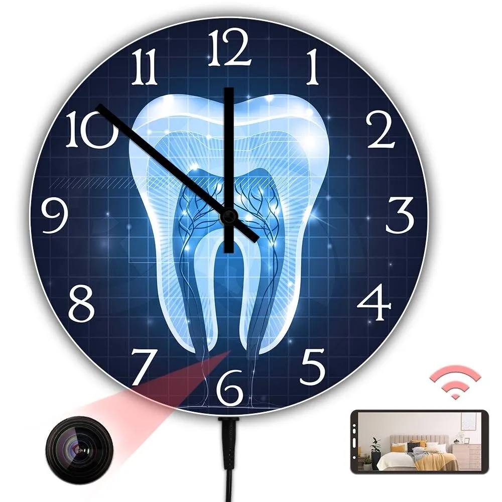 Dentist Office Multi Colors Tooth Anatomy Art Wall Clock