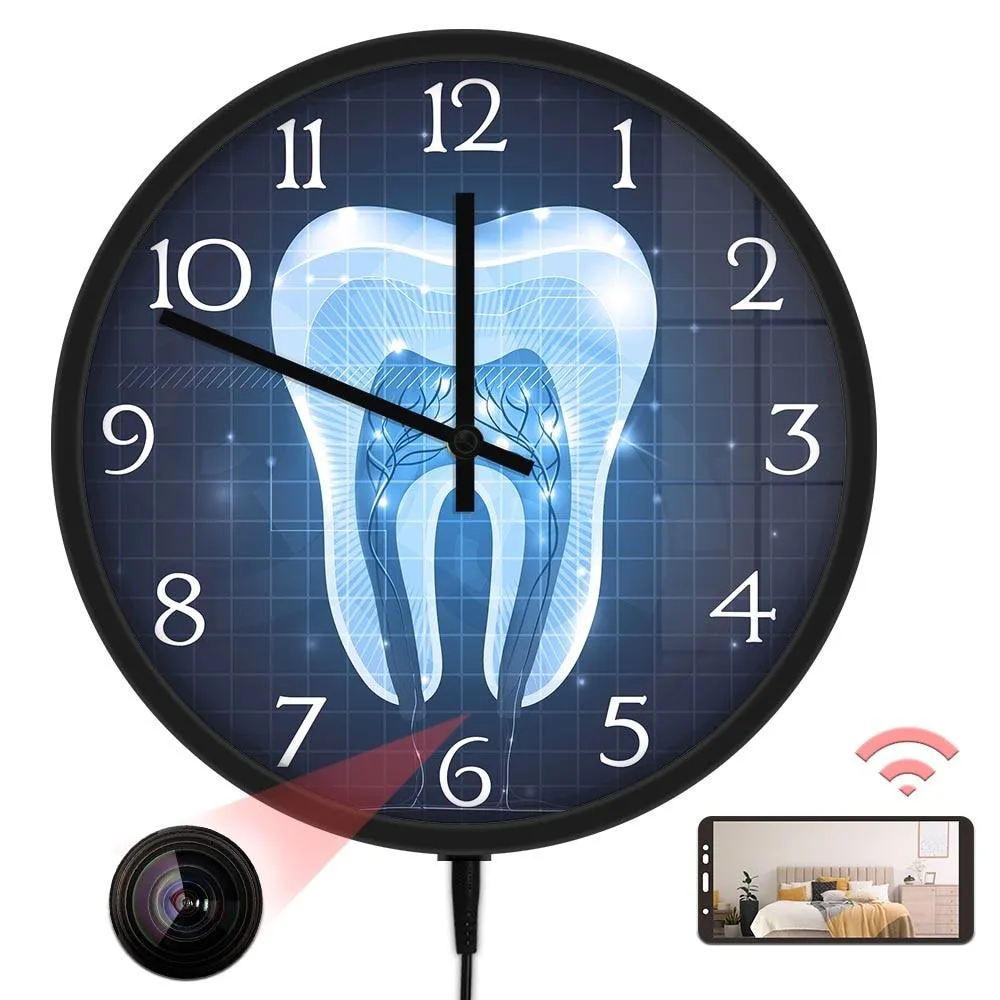 Dentist Office Multi Colors Tooth Anatomy Art Wall Clock