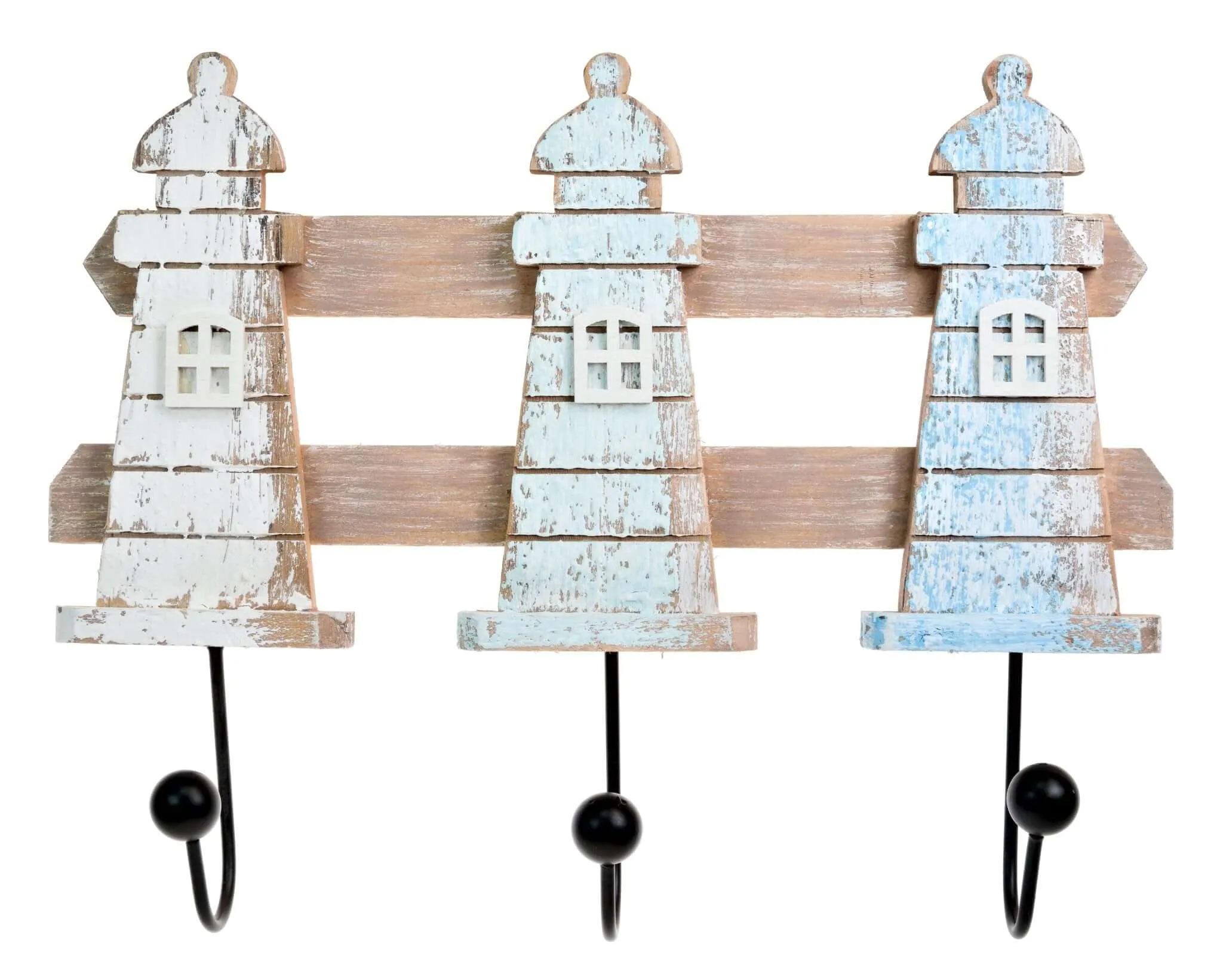 Distressed Nautical Lighthouse Wall Hooks