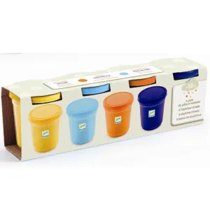 Djeco 4 tubes of play dogh - nature