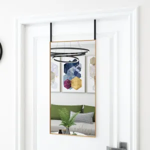 Door Mirror Gold 40x80 cm Glass and Aluminium
