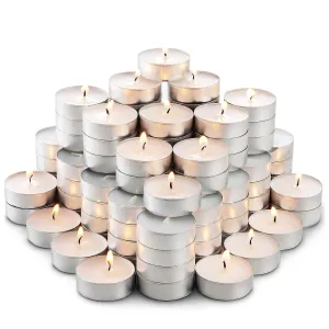 DRYPHON Wax Tealight Candles for Home Decor, Candles Diwali Decoration Items, Unscented Wax Candle Home Decor Items, Diwali Pooja Items for Home Decor 4Hr Burn