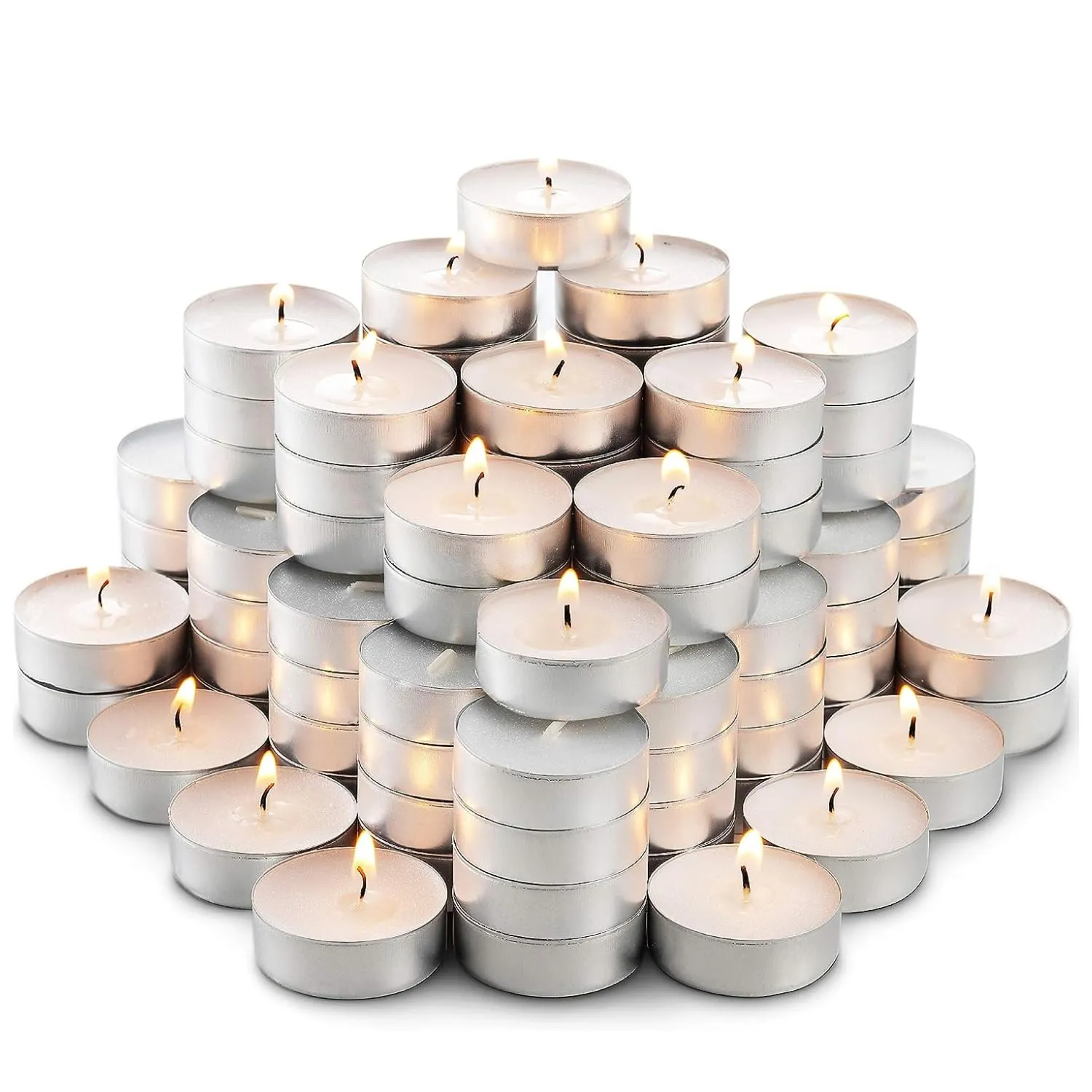 DRYPHON Wax Tealight Candles for Home Decor, Candles Diwali Decoration Items, Unscented Wax Candle Home Decor Items, Diwali Pooja Items for Home Decor 4Hr Burn