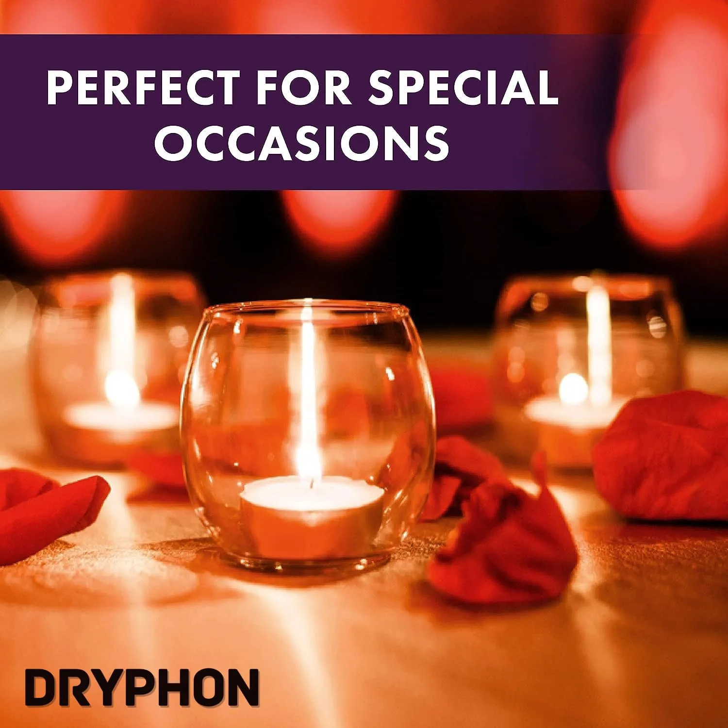 DRYPHON Wax Tealight Candles for Home Decor, Candles Diwali Decoration Items, Unscented Wax Candle Home Decor Items, Diwali Pooja Items for Home Decor 4Hr Burn