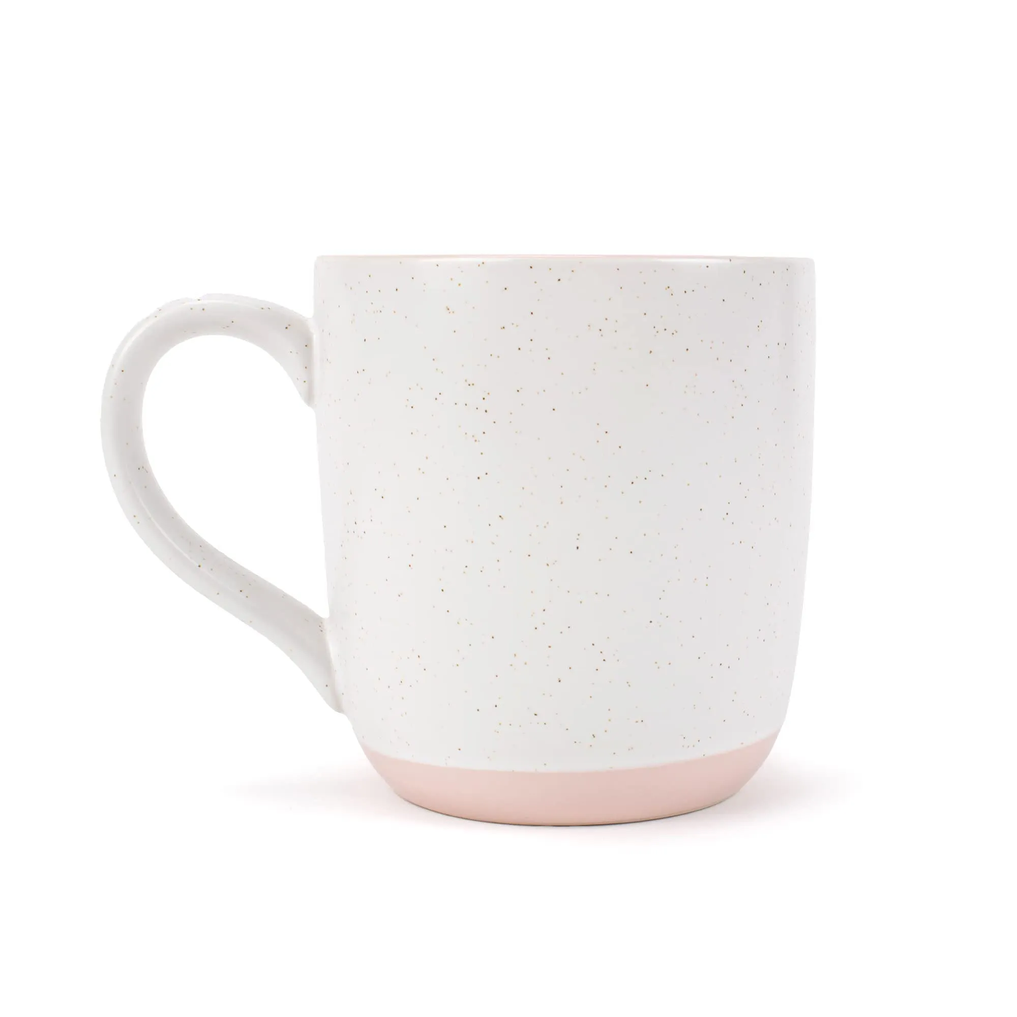 Elanze Designs Typewriter Speckled Pink 13 ounce Ceramic Coffee Mugs Set of 4