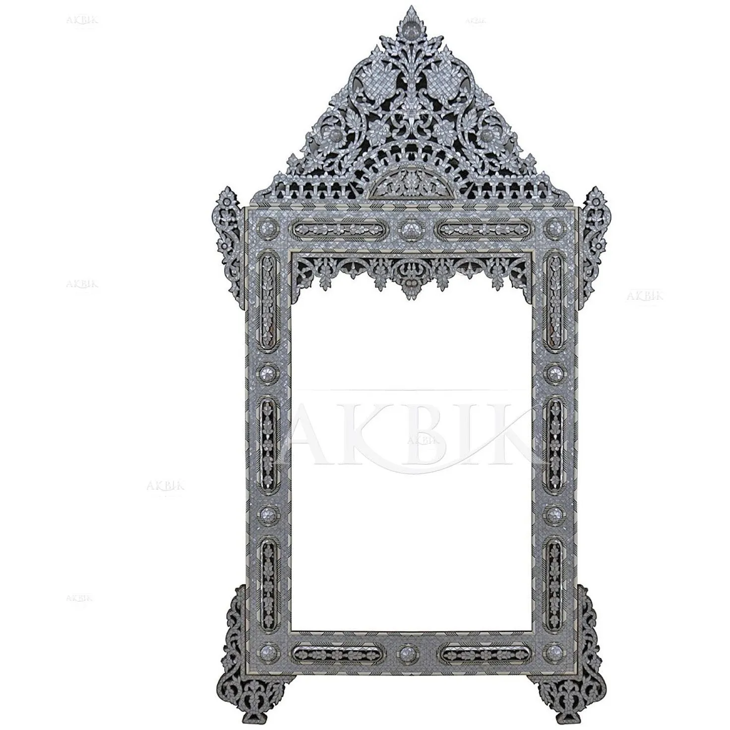 Enlightened Reflections: Mother of Pearl Mirror