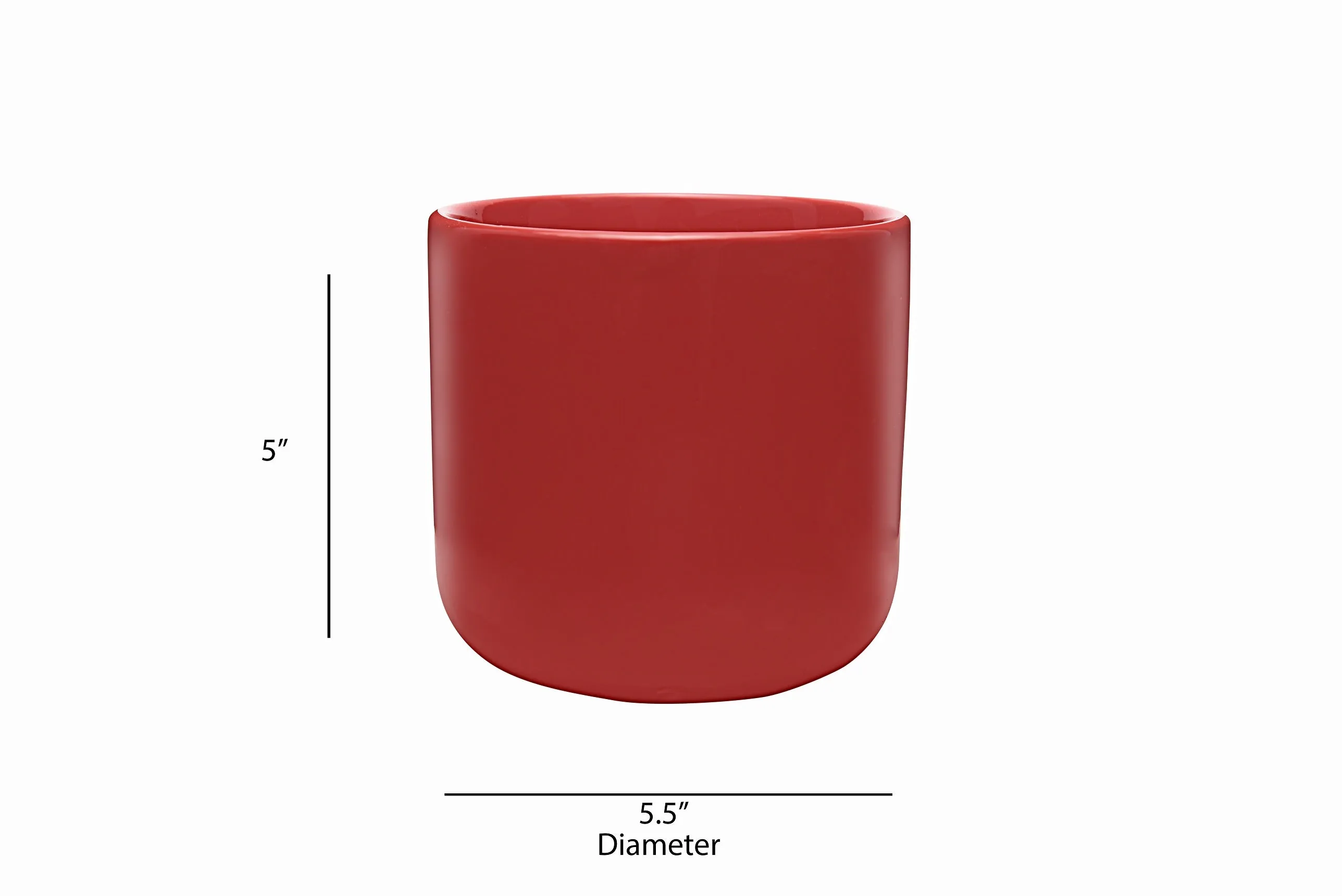 Exotic Green Handglazed Ceramic Studio Red Pottery (Planter/Pot/Gamla) Without Plant for Home Decor