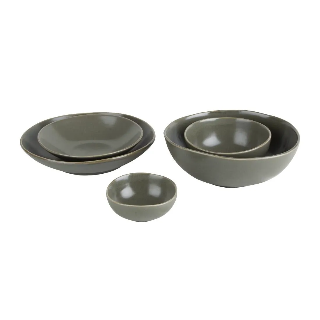 FC706 Olympia Build-a-Bowl Green Deep Bowls 110mm (Pack of 12)