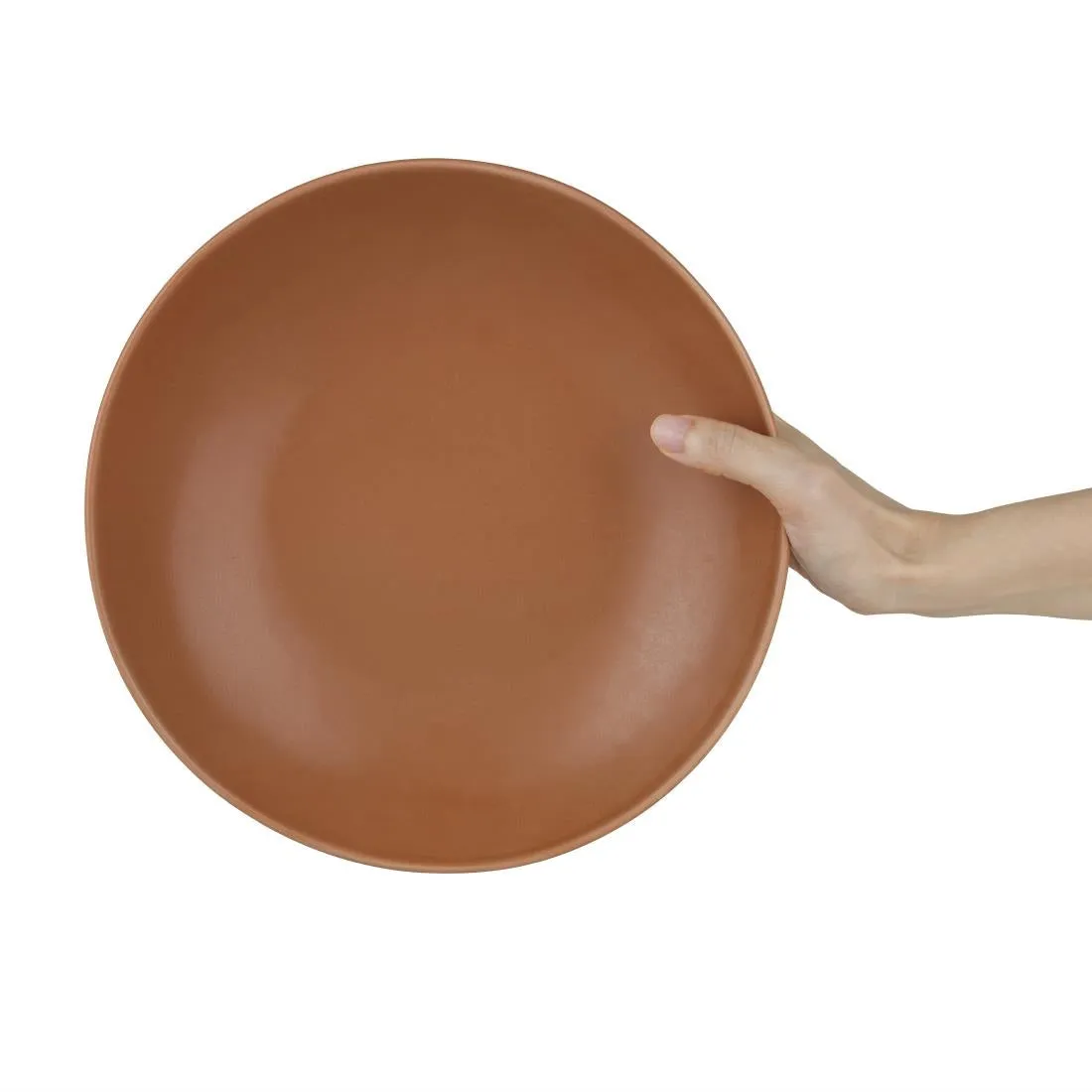 FC717 Olympia Build-a-Bowl Cantaloupe Flat Bowls 250mm (Pack of 4)