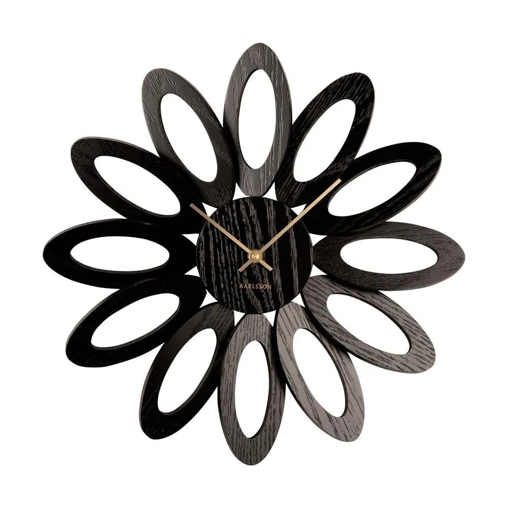 Fiore Wall Clock - Black (40cm)